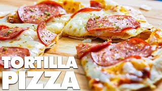 Tortilla Pizza Recipe for Beginners How to make Pizzas with Tortillas [upl. by Hegyera]