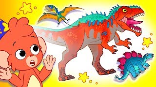 Learn Dinosaurs for Kids  Dinosaur Cartoon videos  TRex Giganotosaurus  Club Baboo [upl. by Merrill]