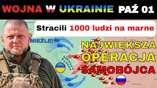 01 PAŹ SZALEŃCZY ATAK Rosjani Tracą 55 CZOŁGÓW i BWP 1000 LUDZI W 20 MINUT  Wojna w Ukrainie [upl. by Lanor41]