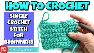 How To Crochet For Absolute Beginners  Single Crochet Stitch [upl. by Anauqed]