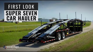 First Look Super Seven Car Hauler Trailer  Texas Pride Trailers [upl. by Shalom]