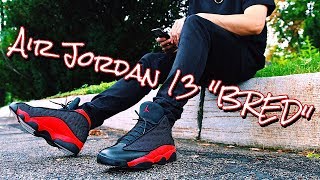 HOW TO STYLE  AIR JORDAN RETRO 13 quotBREDquot  ON FEET amp OUTFITS [upl. by Koral690]