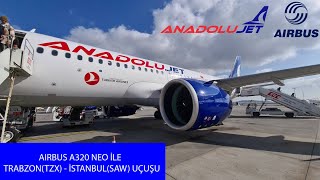 Anadolujet Airbus A320 NEO TCLUL TK7421 TrabzonTZX  İstanbulSAW Uçuşu  13112022 [upl. by Sunda178]