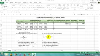 Cara menghitung prediksi pertumbuhan penduduk [upl. by Annodas]