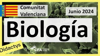 🚀BIOLOGÍA 🦠selectividad PAU Junio 2024 ▶️Comunidad Valenciana [upl. by Yrotciv]