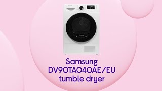 Samsung DV90TA040AEEU 9 kg Heat Pump Tumble Dryer  White  Product Overview  Currys PC World [upl. by Alboran]