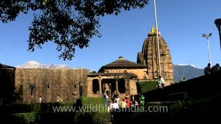 Baijnath Shiv temple Himachal and lovely forested mountains beyond [upl. by Yentirb]