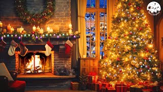 Traditional Instrumental Christmas Songs Playlist with A Warm Fireplace 🔥 Relaxing Christmas Music [upl. by Arved]