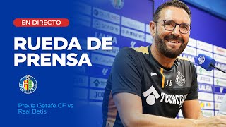 EN DIRECTO Rueda de Prensa de José Bordalás [upl. by Tamanaha]