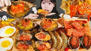 ASMR MUKBANG 밥도둑 장특집🦀 직접 만든 간장게장 전복장 새우장 연어장 먹방 amp 레시피 MUKBANG KOREAN POPULAR FOOD EATING [upl. by Savihc]