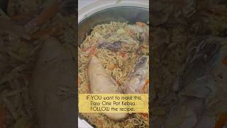 Arabic Kabsa Recipe 😍Easy One Pot dish Quick preparing trending viralvideo [upl. by Evatsug344]