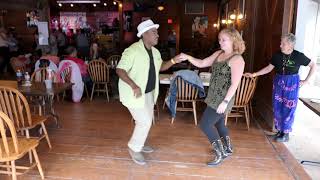 Excellent Zydeco Dancing by Sarah amp Brian dancing on 120317 [upl. by Dorehs]