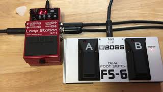 BOSS RC 3 Loop Station w FS6 dual foot switch [upl. by Petronia]