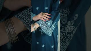 Cool Calm amp Eid Ready  Teal Schiffli Lawn Dress for Summer [upl. by Cherida689]