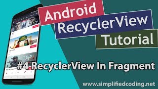 4 Android RecyclerView Tutorial  RecyclerView in Fragment [upl. by Baumann58]