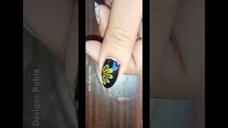 Easy Flower Nailart At Home viral nailart shorts SaraBeautyCorner [upl. by Vookles]