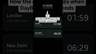 How clock changes in Daylight savings daylightsavings uk ytshorts [upl. by Anilrats]