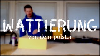 Anleitung Schaumstoff selber mit Watte Vlies beziehen [upl. by Nahallac537]