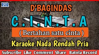 DBAGINDAS  C I N T A Karaoke  Bertahan satu cinta  Nada Rendah BATOLARECORD [upl. by Aiyot]