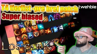 T4 Tierlist preBrelshaza patch Lost ark [upl. by Secrest]