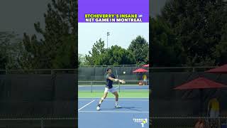 ETCHEVERRY INSANE NET GAME IN MONTREAL tennis shorts [upl. by Brink]