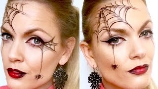 Quick and easy spider web halloween makeup [upl. by Emmanuel]