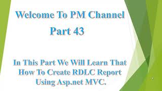 How To Create RDLC Report Using Aspnet MVC Part 1 English Tutorial [upl. by Laenaj737]