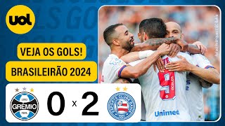 Grêmio 0 X 2 Bahia  Campeonato Brasileiro 2024 Veja os Gols [upl. by Odlareg]