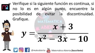 ¿Cómo saber si una FUNCIÓN es DISCONTINUA  Explicación  Ejercicio  Nivel Medio [upl. by Levona]