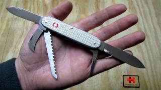 victorinox  swissbianco 93mm silver alox carver sak [upl. by Damalis]