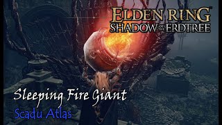 How to wake up the Sleeping Fire Giant in Scadu Atlas Shadows of the Erdtree Elden Ring Sword Light [upl. by Joris]