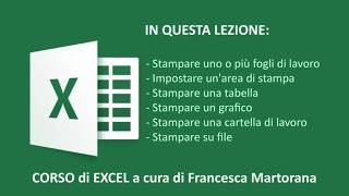 EXCEL tutorial 9 Gestire la stampa in Excel [upl. by Rolfe]