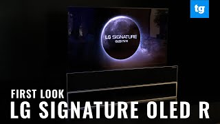 LG Signature OLED R Hands on with LG’s 100000 rollable OLED TV [upl. by Yromas]