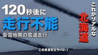 120秒後に走行不能 豪雪地帯の危険すぎる雪道 立ち往生 北海道・札幌 Exploring SapporoHokkaido by Driving [upl. by Ronnholm]