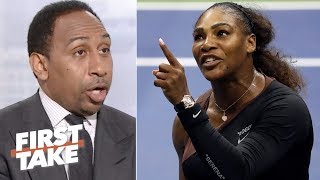 Stephen A says Serena Williams was wrong for 2018 US Open controversy  First Take  ESPN [upl. by Laeno]