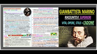 GIAMBATTISTA MARINO riassunto vita opere e poetica L ADONE X SUPERIORI [upl. by Clabo597]