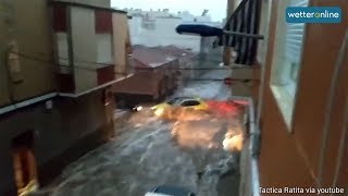 Schwere Unwetter in Spanien 14092019 [upl. by Oremo]