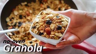 How To Make Granola Without Oven  Best Granola Recipe  Easy NoOven Granola [upl. by Aicelet248]