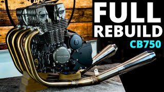 ★ Honda CB750 Café Racer Engine Rebuild Timelapse [upl. by Mikkanen]