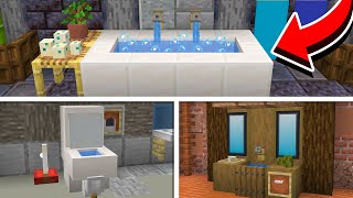 10 Easy Bathroom Build Hacks in Minecraft [upl. by Erasaec]