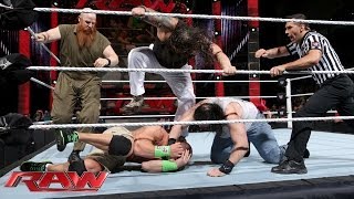 The Wyatt Family overpowers Demon Kane Raw October 26 2015 [upl. by Atena]