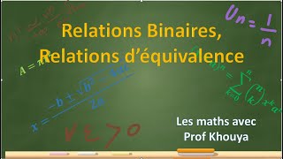 cours exercices corrigées Relations binaires Relations déquivalences 1 [upl. by Dlonyer467]