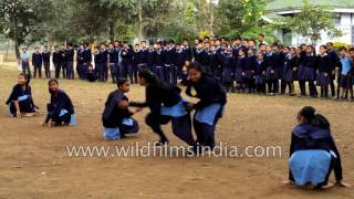 School girls play Kho Kho  traditional Indian game [upl. by Rangel]