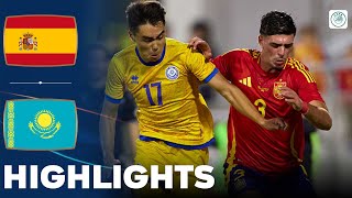 Spain vs Kazakhstan  What a Game  Highlights  U21 Euro Qualification 10102024 [upl. by Aynwat]