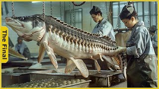 Sturgeon Caviar Farm  How Caviar is Made at The Factory  Farming Documentary [upl. by Maxey]