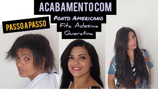 PONTO AMERICANO MEGA HAIR EM CABELO CURTO [upl. by Ketchum]