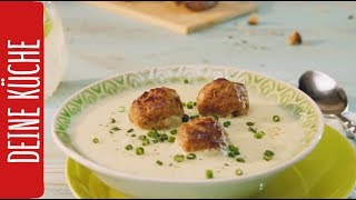 Blumenkohlsuppe mit Hackfleisch 🥄  REWE Deine Küche [upl. by Jehius]