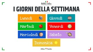 I GIORNI DELLA SETTIMANA  Easy Exercises  VOCABULARY  Italian for Beginners [upl. by Clayberg]