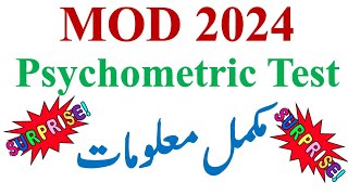 MOD 2024 Psychometric Test  Ministry of Defense Psychometric Test Preparation Complete Information [upl. by Naniac]