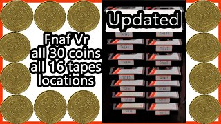 Fnaf Vr all 30 coins amp 16 tapes locations best tutorial how to find all fnaf coins amp tapes updated [upl. by Tirzah]